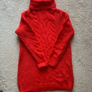 H&M Vibrant Red Turtleneck Sweater
